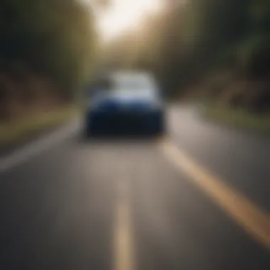 The Corolla AWD Turbo in motion on a winding road, illustrating performance.