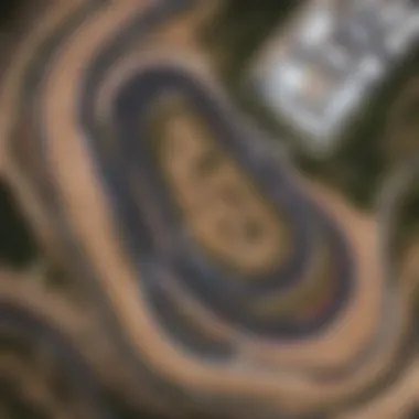 Aerial view of Circuit of the Americas showcasing its unique layout