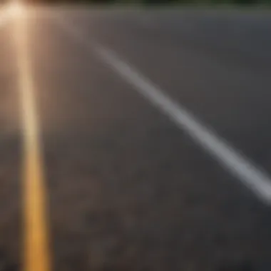 Close-up of track surface highlighting technological advancements