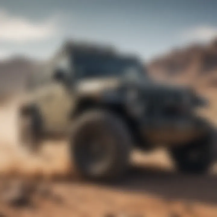 Jeep Wrangler in action during military operations