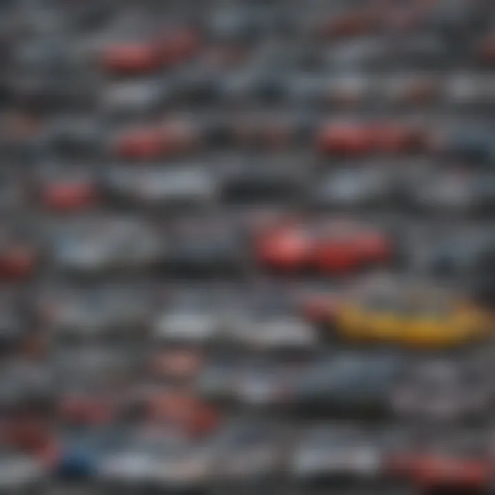 A collage of various racing types showcased on television screens
