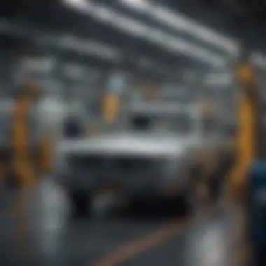 Industrial Impact: The Ford Assembly Line An assembly line illustrating Ford's impact on manufacturing processes.