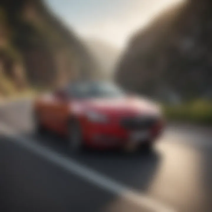 A Buick convertible driving along a scenic coastal road