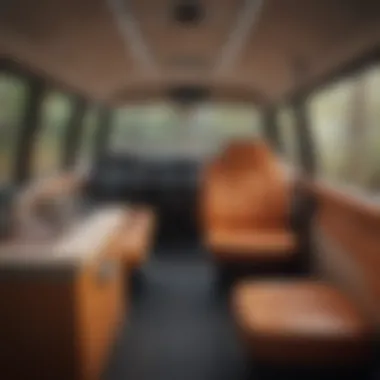 Interior of the VW Bus highlighting its innovative features and spacious layout.