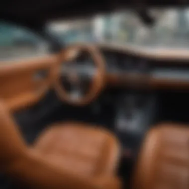 An interior view highlighting advanced technology in a sports car