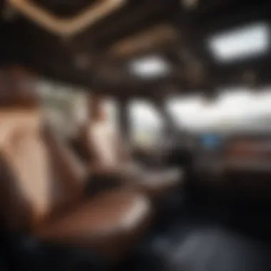 Opulent Interior of a High-End Pickup Luxury pickup truck showcasing premium interior