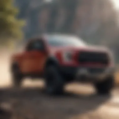 Performance and Style on Any Terrain High-performance pickup truck on rugged terrain