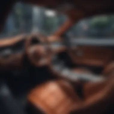 Luxury interior of a high-end sports car