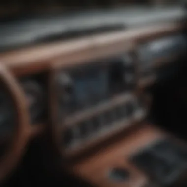 Toyota Big Pickup Truck Interior Dashboard Interior dashboard of the Toyota big pickup truck highlighting technology and comfort