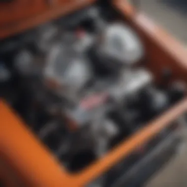 Detailed view of the engine bay of a restored vintage Bronco highlighting performance upgrades