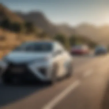 Future of Mobility with Toyota's Fuel Cell Lineup Future of mobility with Toyota's fuel cell lineup on a scenic road