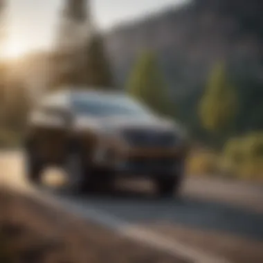 Dynamic driving shot of the Ford Escape on a scenic road.