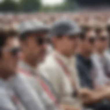 Spectators enjoying the excitement of a Formula One race in the UK