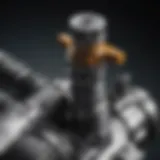 Close-up of a fuel injector showcasing its intricate design