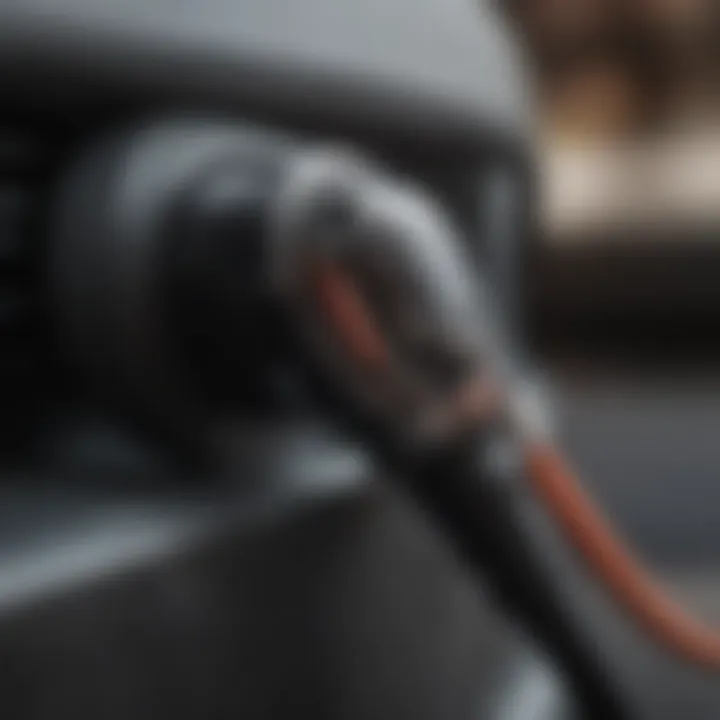 Close-up of a high-quality car lighter AUX cord