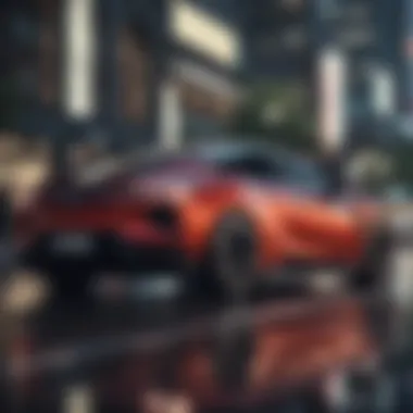 The Future of Sustainable Mobility with Honda Hydrogen A futuristic city landscape powered by hydrogen fuel cell technology.