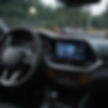 Interior dashboard of Hyundai Santa Cruz highlighting technology features