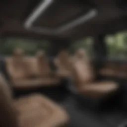 Spacious SUV interior showcasing seating for eight passengers