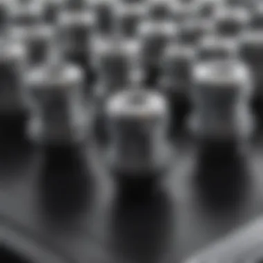 A close-up view of IFG head studs showing their robust design and threading.