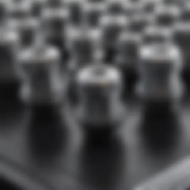 A close-up view of IFG head studs showing their robust design and threading.