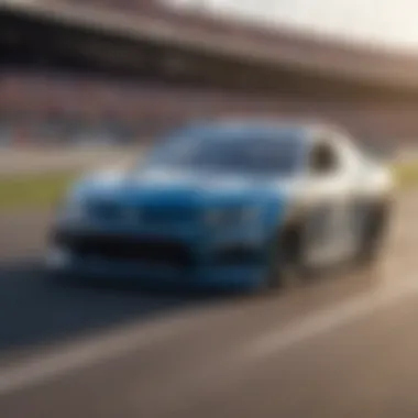 Digital Streaming of NASCAR Digital streaming of a NASCAR race on a smartphone