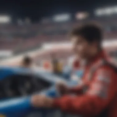 Fan Engagement in NASCAR Fans enjoying a NASCAR event with digital devices