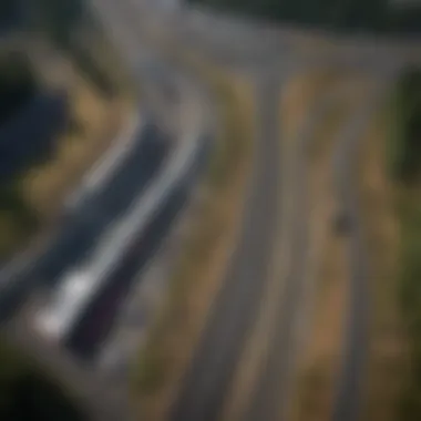 Aerial view of the Portland International Raceway circuit layout