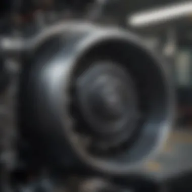 Close-up of Jaguar F-Type engine