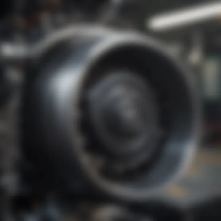 Close-up of Jaguar F-Type engine