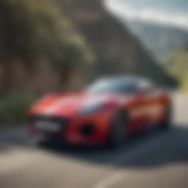 Jaguar F-Type on a scenic road