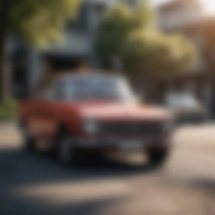 A vintage Japanese car showcasing its classic design and elegance