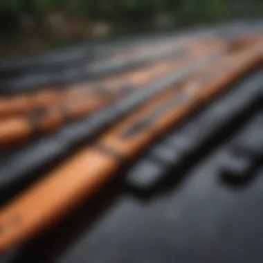 Different types of kayak straps on display