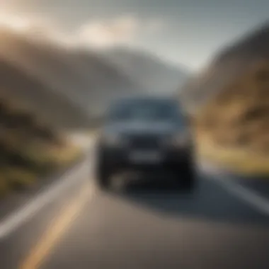 Land Rover vehicle on a scenic road