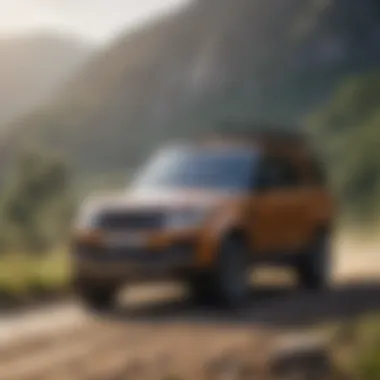 Impact of Terrain on Fuel Consumption A Land Rover navigating diverse terrain
