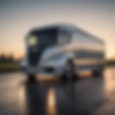 A sleek profile of the Lotus Truck showcasing its aerodynamic design.