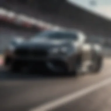 Dynamic action shot of the Magnum RT in motion on a racetrack