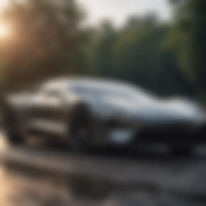 A well-maintained car under a sun protective cover