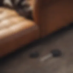 Illustration of a person searching for lost car keys under a couch