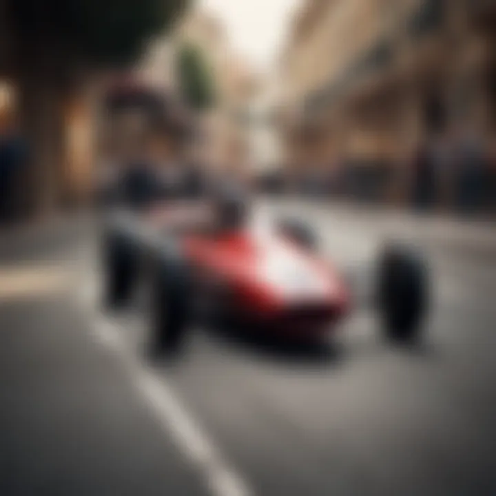 Historical collage depicting significant moments in the history of the Monaco Grand Prix.