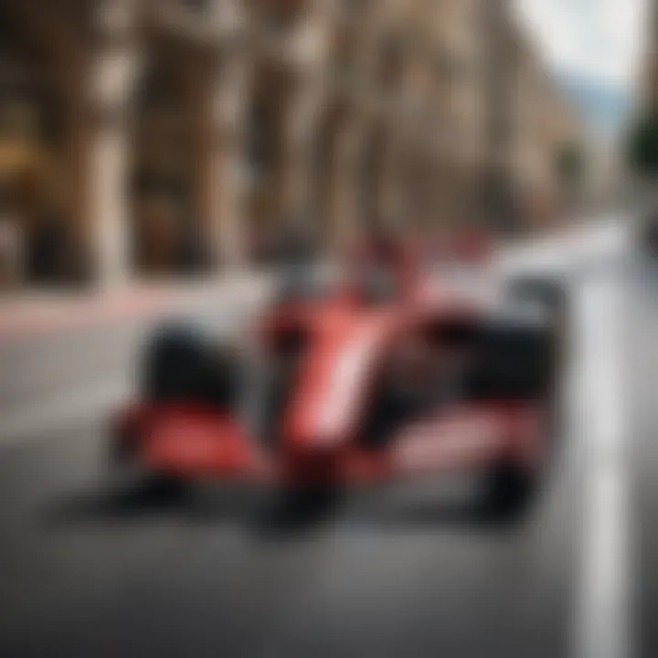 F1 cars racing along the streets of Monaco, highlighting the thrilling atmosphere of the event.