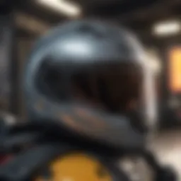 Diagram illustrating MIPS technology in motorcycle helmets