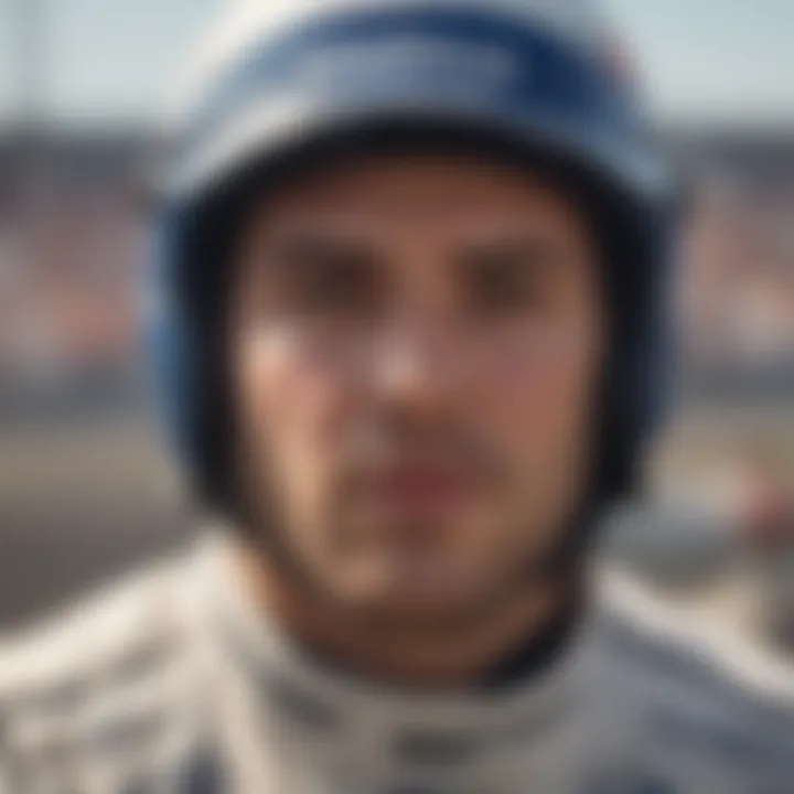 Intense focus of a driver during the opening race.