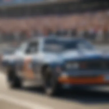 Spectators cheering at a NASCAR event in Long Beach