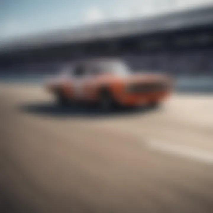 Historic NASCAR event showcasing vintage cars