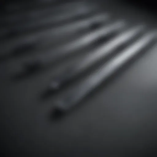 Close-up view of premium windshield wiper blades showcasing their design and material.