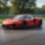 A vibrant scene of a race at Road America showcasing high-speed action