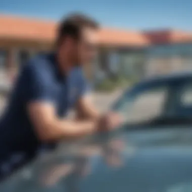 A close-up of a technician expertly replacing a windshield at Safelite Auto Glass.