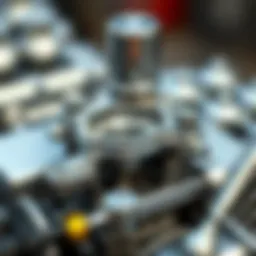 Detailed view of a speedway carburetor's design
