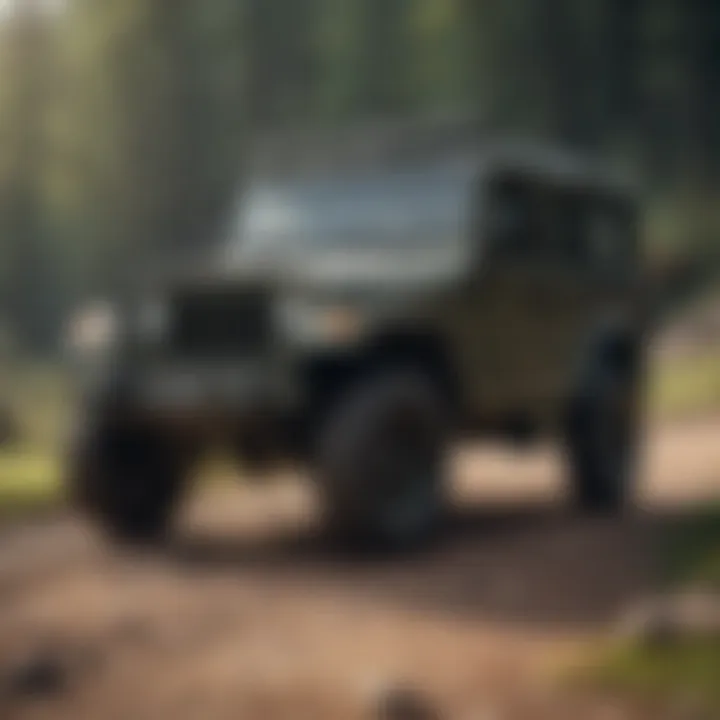 Army jeep as a symbol of ruggedness in civilian life