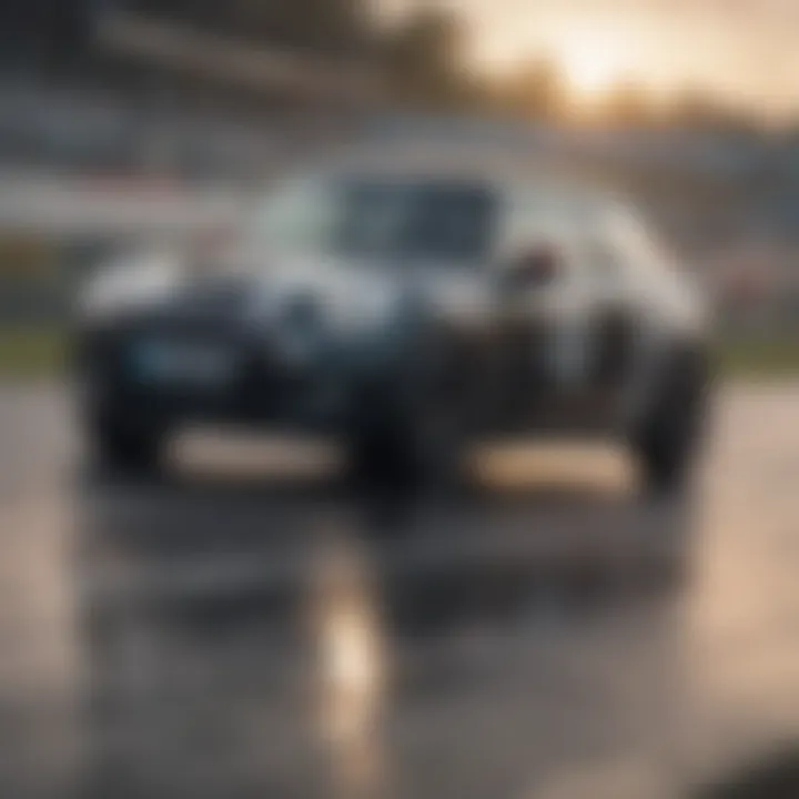 Mini Cooper S in action on a racetrack